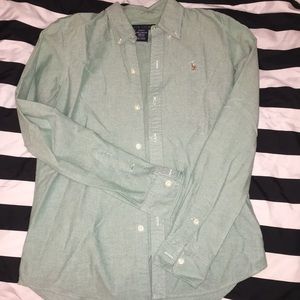 RL button down. Super pretty green color.